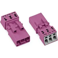 Wago 890-293/081-000 Stecker,3-polig,pink 890293081000 - 50 Stück