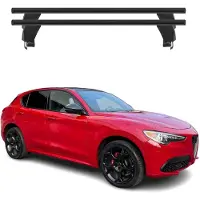 Menabo Dachträger Grundtäger für Alfa Romeo Stelvio 2016-2025 ABE Alu Schwarz 2x