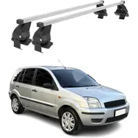 Menabo Stahl Dachträger Gepäckträger für Ford Fusion 2002-2012 Stahl Silber 2tlg