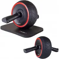HMS WA14 Bauchroller mit Rückholfeder breites Trainingsrad Matte