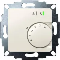 Eberle 547895523402 UP-Raumregler, RAL1013 glänzend 50x50, 5-30C, AC 24V, Triac-Ausgang, Schaltbar 5 Stellantriebe a 3W, Change-Over-Eingang, TA