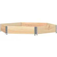 vidaXL Paletten-Aufsatzrahmen Hexagon 160x160 cm Massivholz Kiefer