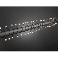 Konstsmide - LED Globelichterkette, runde Dioden, 160 warm weiße Dioden, 24V Außentrafo, schwarzes Kabel; 3695-107