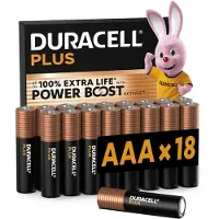 Duracell Plus AAA Alkaline-Batterien (18 Stück) 1.5V, LR03
