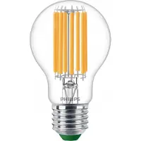 Philips Filament-Lampe, transparent, 100W A60 E27, 7,3 W, 100 W, E27, 1535 lm, 50000 h, Warmweiß