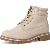 Tamaris Damen Schnürstiefel gefüttert Leder Blockabsatz Winter; ANTELOPE/braun;