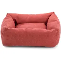 Record - Hunde- und Katzenbett Mono aus Baumwolle, Farbe: Rot, 50 x 35 x 15 cm,