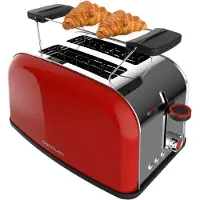 Cecotec Toastin' time 850, 2 Scheibe(n), Rot, Edelstahl, Tasten, Niveau, Drehregler, 850 W, 220 - 240 V