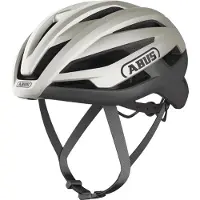ABUS Rennradhelm StormChaser ACE - leichter Fahrradhelm für Radrennen, Gravelbike-Touren und Cyclocross - für Damen und Herren - Größe L, lunar silver