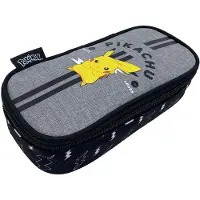Toybags Pokemon Pikachu Schulmäppchen mit Reißverschluss, innen komplett gefüttert und p