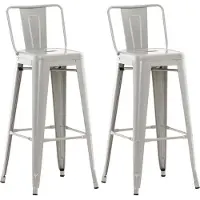 CLP 2er Set Barhocker Mason silber