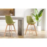 CLP Barhocker Cannes Stoff Natura grün