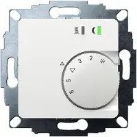 Eberle 547895553602 UP-Raumregler, RAL9016 glänzend 50x50, 5-30C, AC 230V, Triac-Ausgang, Schaltbar 5 Stellantriebe a 3W, Change-Over-Eingang, TA