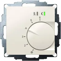 Eberle 547895524402 UP-Raumregler, RAL1013 glänzend 55x55, 5-30C, AC 24V, Triac-Ausgang, Schaltbar 5 Stellantriebe a 3W, Change-Over-Eingang, TA