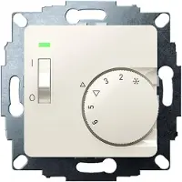 Eberle 191811153402 UP-Raumregler, RAL1013 glänzend 50x50, 5-30C, AC 230V, 1Öffner, 10 A, Temperaturabsenkung ca.4K, Schalter Ein/Aus, Anzeige