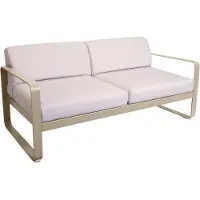 Fermob BELLEVIE 2-Sitzer-Sofa mit Sitzfläche aus gelochtem Aluminiumblech