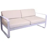 Fermob BELLEVIE 2-Sitzer-Sofa mit Sitzfläche aus gelochtem Aluminiumblech