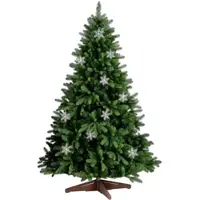 Juskys Künstlicher Weihnachtsbaum Norvi 180 cm inkl. Holzständer