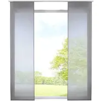 Gardinenbox SCHIEBEGARDINE 2ER SET »Nizza« HxB 245x60 cm Grau