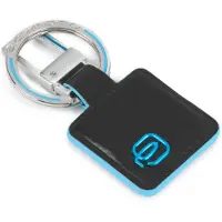 Piquadro Schlüsselanhänger Blue Square Keychain With Carabiner Nero