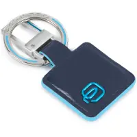 Piquadro Schlüsselanhänger Blue Square Keychain With Carabiner Blu Notte