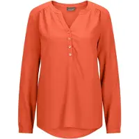 Goldner "Elegante Viskosebluse mit V-Ausschnitt" Knopfleiste
