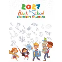 Merkloos Kalender 2027 A3 für Kinder: Bunte Designs, großes Raster, extra große Zahlen, lustige Witze