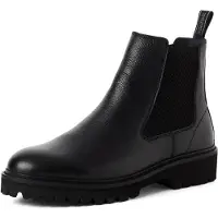 Tamaris Chelseaboots , Herren, Gr. 40, Leder Textil, schwarz, Rindsleder, Basic, Schuhe Chelseaboots, Stiefelette mit praktishcem Innenreißverschluss, für Herren