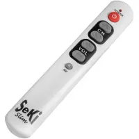 Seki Slim weiss lernfähige Universal-Fernbedienung mit großen Tasten - für Senio