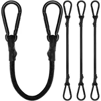 Sonstiges Spanngummi mit Karabiner 50cm Schwarz 4er Set