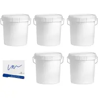 Merkloos Set von 5 Luftdichten Plastikbehältern mit Deckel
