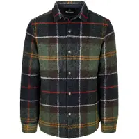 Barbour - Weiches und warmes Overshirt - Woodlane Brushed Check Overshirt Classic Tartan für Herren aus Wolle - Größe M - Grün