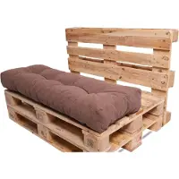 TexDeko Garden Cord Palettenkissen 120x40x18 cm – weicher Cordstoff 320 g/m², gesteppt, wasserabweisend & UV-beständig – Braun
