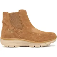 SKECHERS Winterboots "EASY GOING-CASUAL ICON", Damen, Gr. 37, Warmfutter, braun (hellbraun), Veloursleder, Schuhe Winterboots, Stiefelette mit Warmfutter, Hands Free Slip-ins mit Stretch