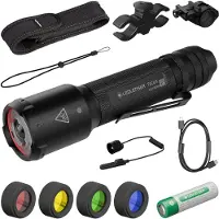 Led Lenser TAC6R Outdoor Set 503294 aufladbare taktische Taschenlampe, 2000 Lumen
