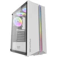 Darkflash DK151, Midi Tower, PC, Weiß, ATX, ITX, micro ATX, ABS, Gehärtetes Glas, 16 cm