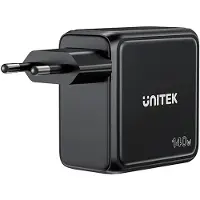 UNITEK International GAN CHARGER WITH DISPLAY, 140W, 3xUSB-C