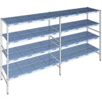 Tournus Ausstattung Verstellbares Regal mit 4 Ebenen aus Aluminium 175 x 343.8 x 56 cm - PLH3438