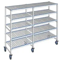 Tournus Ausstattung Fahrbares Regal mit herausnehmbaren Regalböden 5 Ebenen 175 x 223,2 x 50 cm - ALF2232R