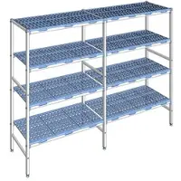 Tournus Ausstattung Verstellbares Regal mit 4 Ebenen aus Aluminium 175 x 243.2 x 50 cm - PLE2432