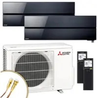 Mitsubishi Multisplit Klimaanlage Set | MSZ-LN | 2x2,5 kW | Onyx Black | Quick-Connect