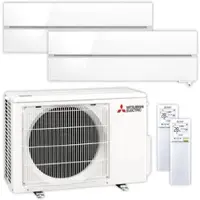 Mitsubishi Multisplit Klimaanlage Set | MSZ-LN | 2,5 kW + 2,5 kW | Pearl White