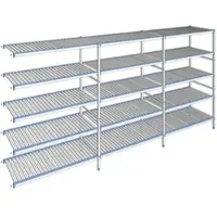 Tournus Ausstattung Regal mit herausnehmbaren Regalböden 5 Ebenen Aluminium 205 x 433.7 x 56 cm - ACQ4337