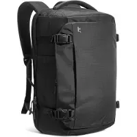 Tomtoc 40L Reiserucksack, TSA-freundlicher Handgepäck Rucksack Flugzeug – Schwarz-ripstop, Größe 40 Liter