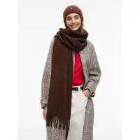 Tommy Hilfiger Schal "TH ELEVATED CHIC WOVEN" aus reiner Wolle, mit Fransen