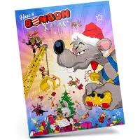 Bonbon Adventskalender mit Lakritzbonbons, 390g, farbenfrohes Weihnachtsdesign