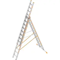 Layher TOPIC 1041 Allzweckleiter mit rutschhemmenden R12 3x12 Stufen