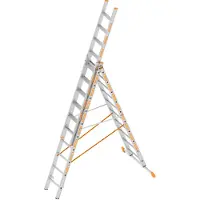 Layher TOPIC 1041 Allzweckleiter mit rutschhemmenden R12 3x10 Stufen