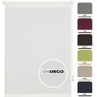 Ondeco Tageslichtrollo Win ohne Bohren Klemmfix lichtdurchlässig und Blickdicht Farbe: Weiß, Größe: 100x160 cm