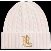 Ralph Lauren für Damen. 454P23505002 Mütze in Zopfmuster mit Logo beige (OSFA), Weiß, Lässig, Stoff